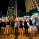 Protesters form a human chain during a rally to call for political reforms in Hong Kong’s Central district on Aug. 23.